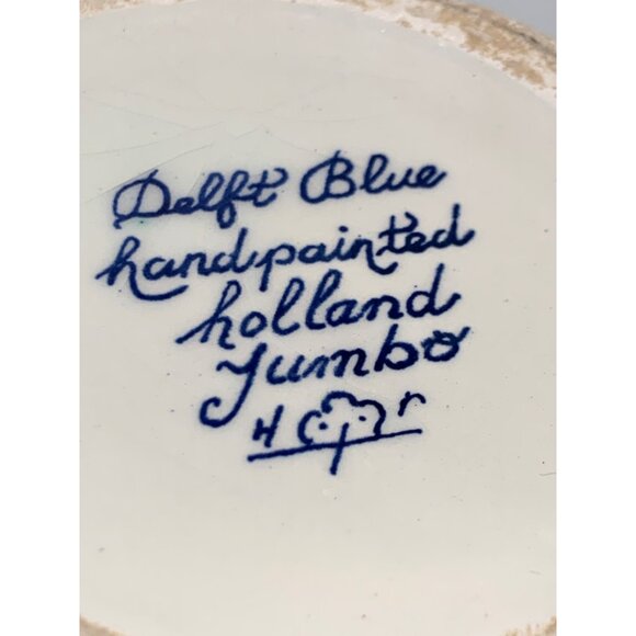 Delft Bulb pot Blue Holland Jumbo Flowerpot Handpainted Porcelain Windmill - Picture 7 of 9